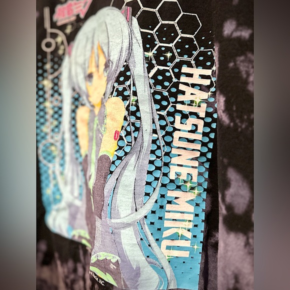 Hatsune Miku Vocaloid Anime Poster Tie Dye T Shirt Size Large. - Picture 5 of 6